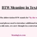 BTW Meaning in Text