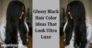 Glossy Black Hair Color Ideas