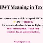 HWY Meaning in Text