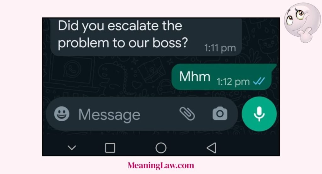 Mhm Meaning in Text