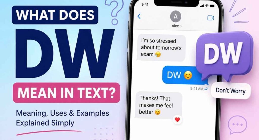 What Does DW Mean in Text