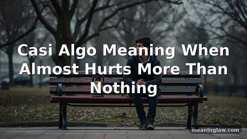 Casi Algo Meaning When Almost Hurts More Than Nothing
