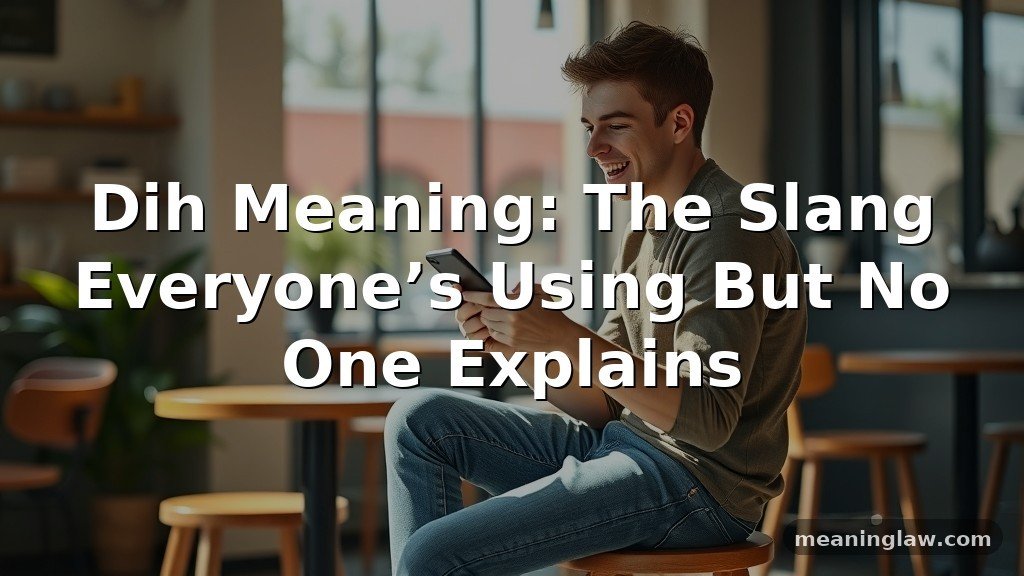 Dih Meaning: The Slang Everyone’s Using But No One Explains