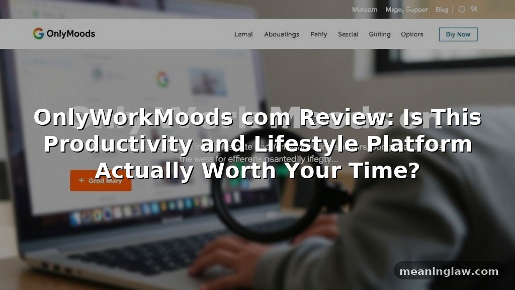 OnlyWorkMoods com Review: Is This Productivity and Lifestyle Platform Actually Worth Your Time?