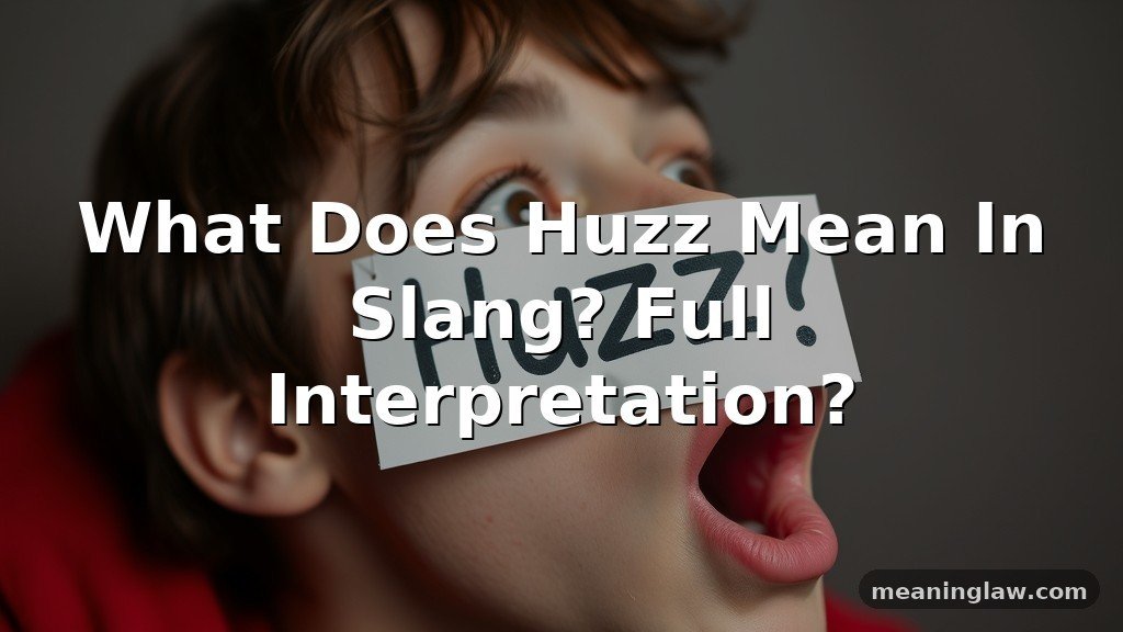 What Does Huzz Mean In Slang? Full Interpretation?